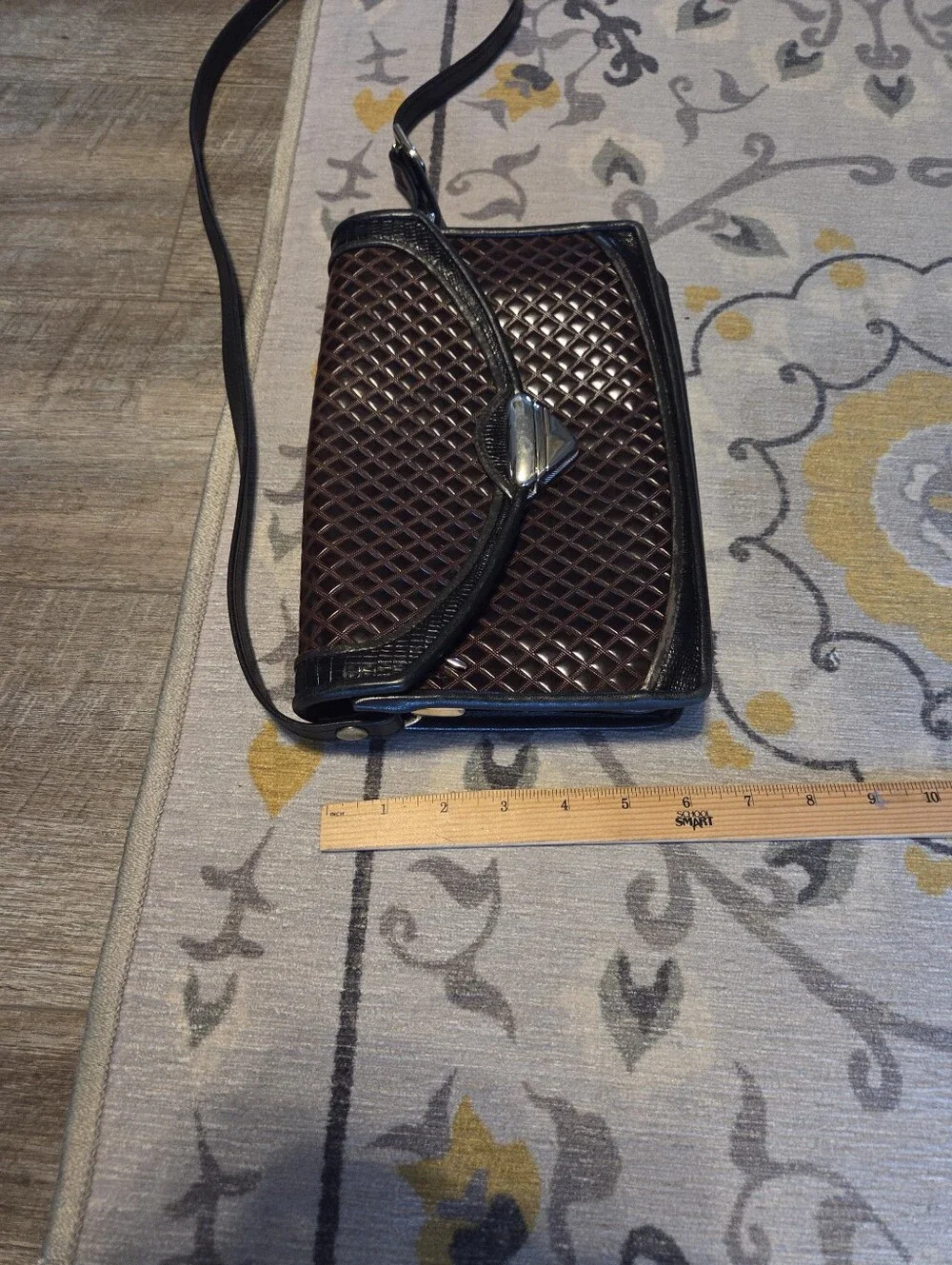 Leather Crossbody Bag Silver And Gold Hardware